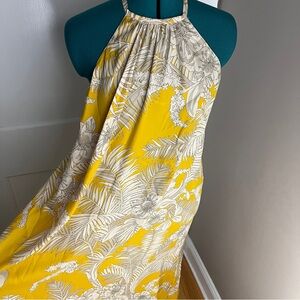 Zara Tropical Printed Halter Dress